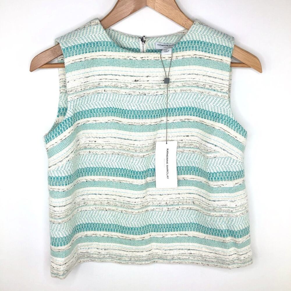 NWT Katherine Barclay Montreal Woven Tweed Tank